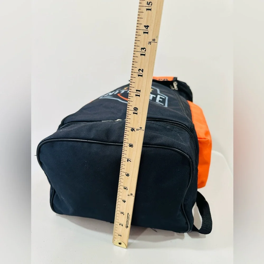 Backpack With Inscription TNN Walker And Shoe‎ Compartment Black /Orange